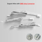 1/3/5Pcs 2m Dupont Extension Wire 2Pin 8mm 10mm Solderless Crystal Connector for Cabinet Wardrobe 2835 SMD 12V/24V LED Strip