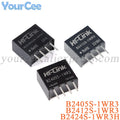 2PCS Isolated Power Module 1W B2405S B2412S B2424S 1WR3 24V to 5V 12V 24V DC to DC Converter Voltage Transformer Module