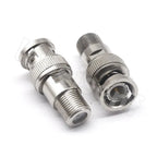 BNC to F TV female male straight connector F to BNC quick plug adapter coaxial connector