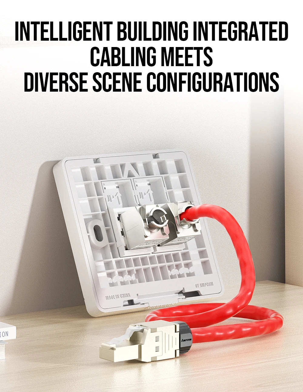 AMPCOM CAT7 RJ45 Keystone Jack, STP Shielded Tool Free Self-Locking CAT8 Cat6a Keystone Zinc Alloy RJ45 Module Coupler Adapter