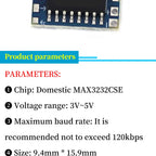 1/5/10Pcs MAX3232 RS232 to TTL Converter Module 120kbps Serial Port Level Shifter for MCU Communication