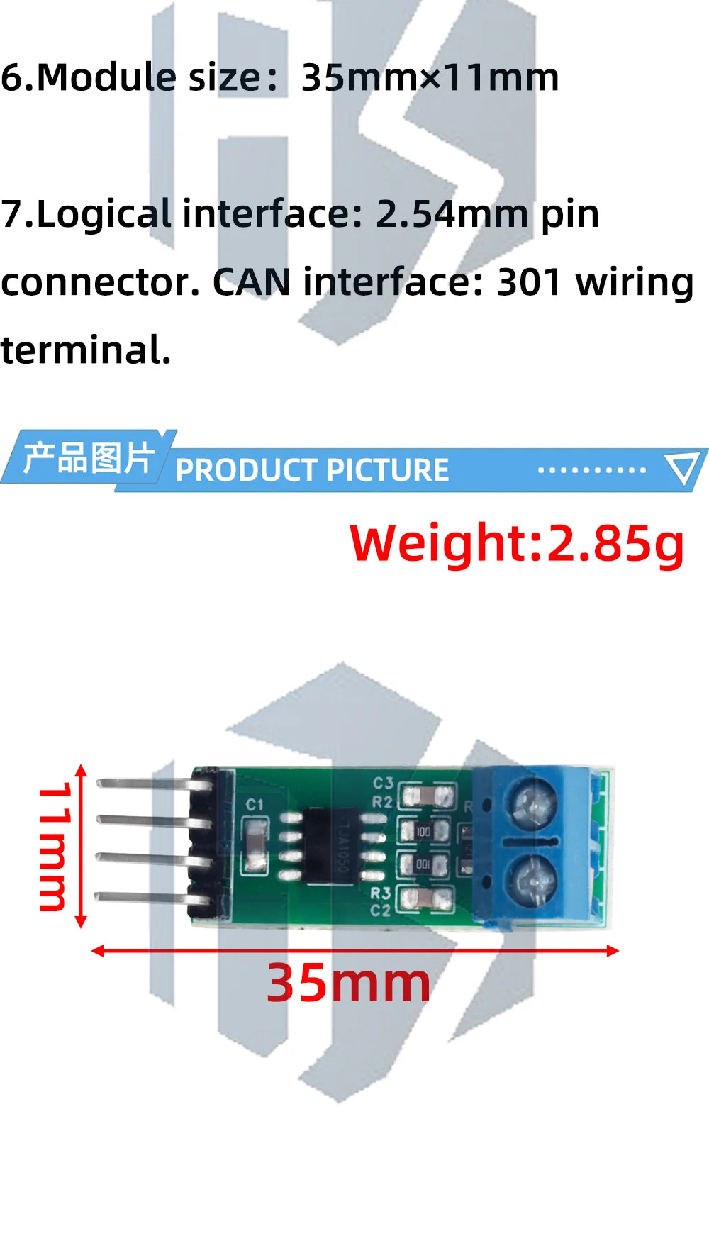 TJA1050 CAN Module CAN Bus Module CAN Bus Transceiver STM32 Code for Arduino DIY Kit