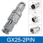 GX25 Plug Cable Connector Flange Fixing 20A 2Pin 3Pin 4Pin 5Pin 6Pin 8Pin 12Pin DF25 Circular Connectors