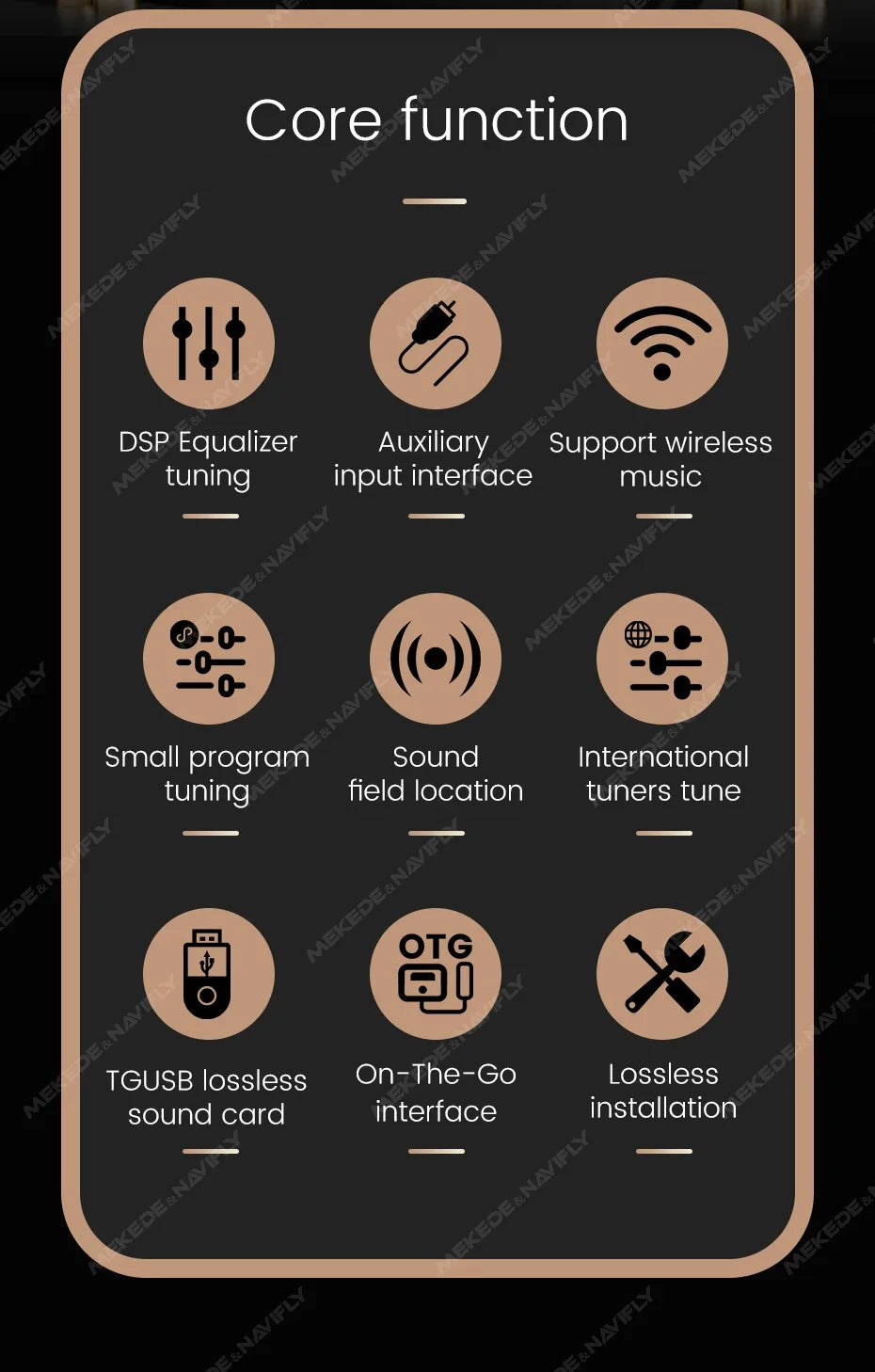 Android Radio DSP Audio Processor 4*80W Amplify Automotive Sound Modules Electronics Stereo Amplifer APP Automobiles Car Parts