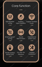Android Radio DSP Audio Processor 4*80W Amplify Automotive Sound Modules Electronics Stereo Amplifer APP Automobiles Car Parts
