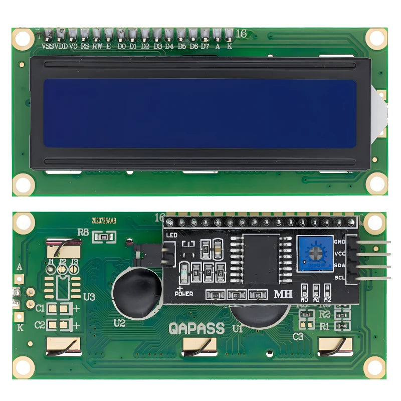 LCD 1602 2004 Module Blue Green Screen For Arduino LCD 16x2 20X4 Character UNO R3 Mega2560 Display PCF8574T IIC I2C Interface