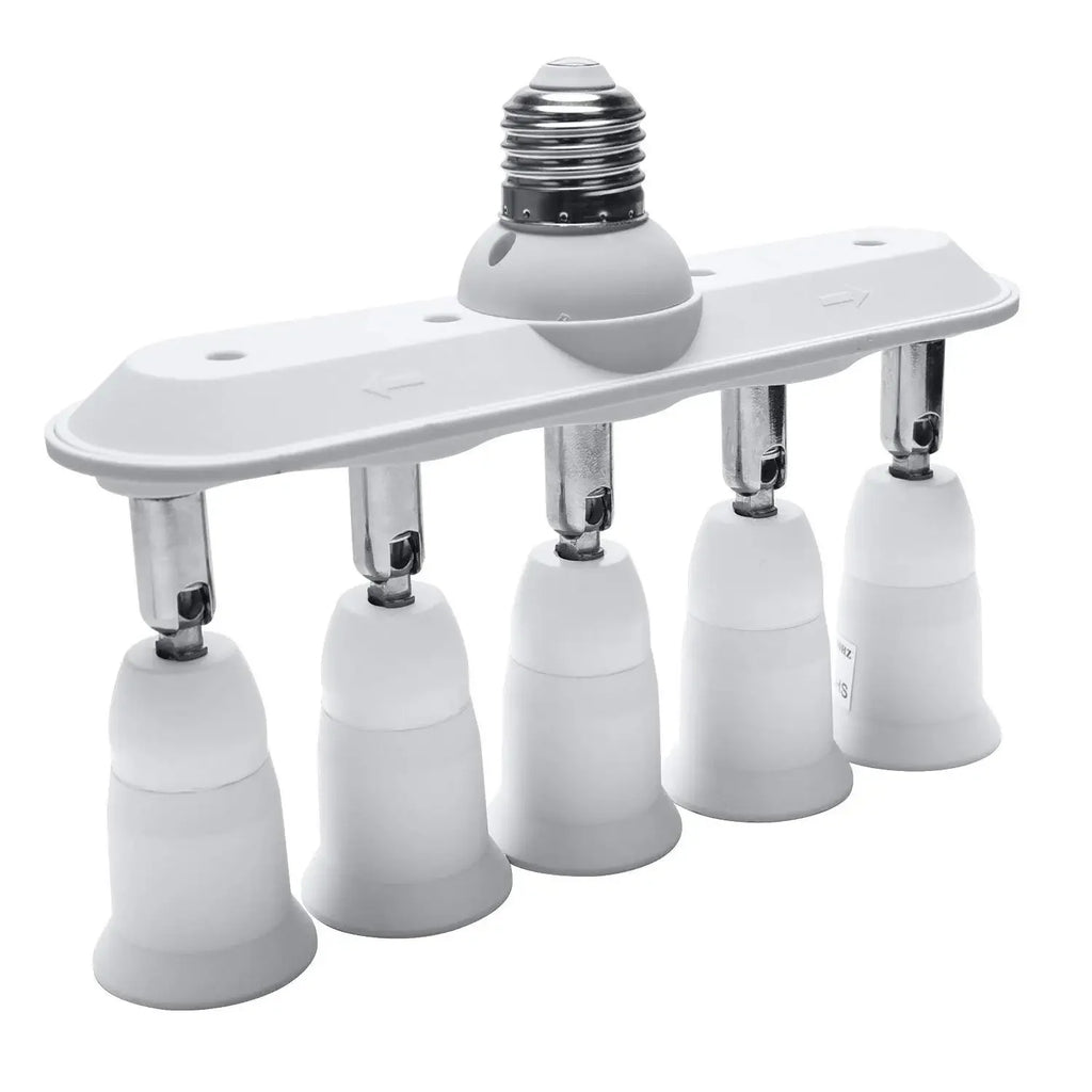 3/4/5 E26 E27 Edison Screw CFL LED Lamp Bulb Base Adapter Anti-Flame PBT Pendant Ceiling Mount Light Socket Splitter Extender