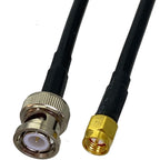 1pcs RG58 BNC Male Plug to SMA Male Plug RF Coaxial Connector Pigtail Jumper Cable New 6inch~10FT