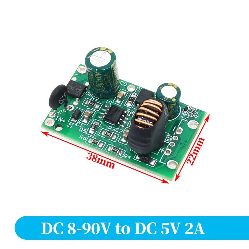 DC 9V 12V 24V 36V 48V 72V 84V 120V to 5V 3A / 2A Step Down Module Power Supply DC DC Converter Buck Converter Step Up Converte