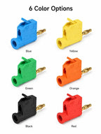 32A 4mm Solderless Stackable Banana Plug Lever Type Quick Wire Connector High Current Gold Plated Brass for Speaker Amplifier