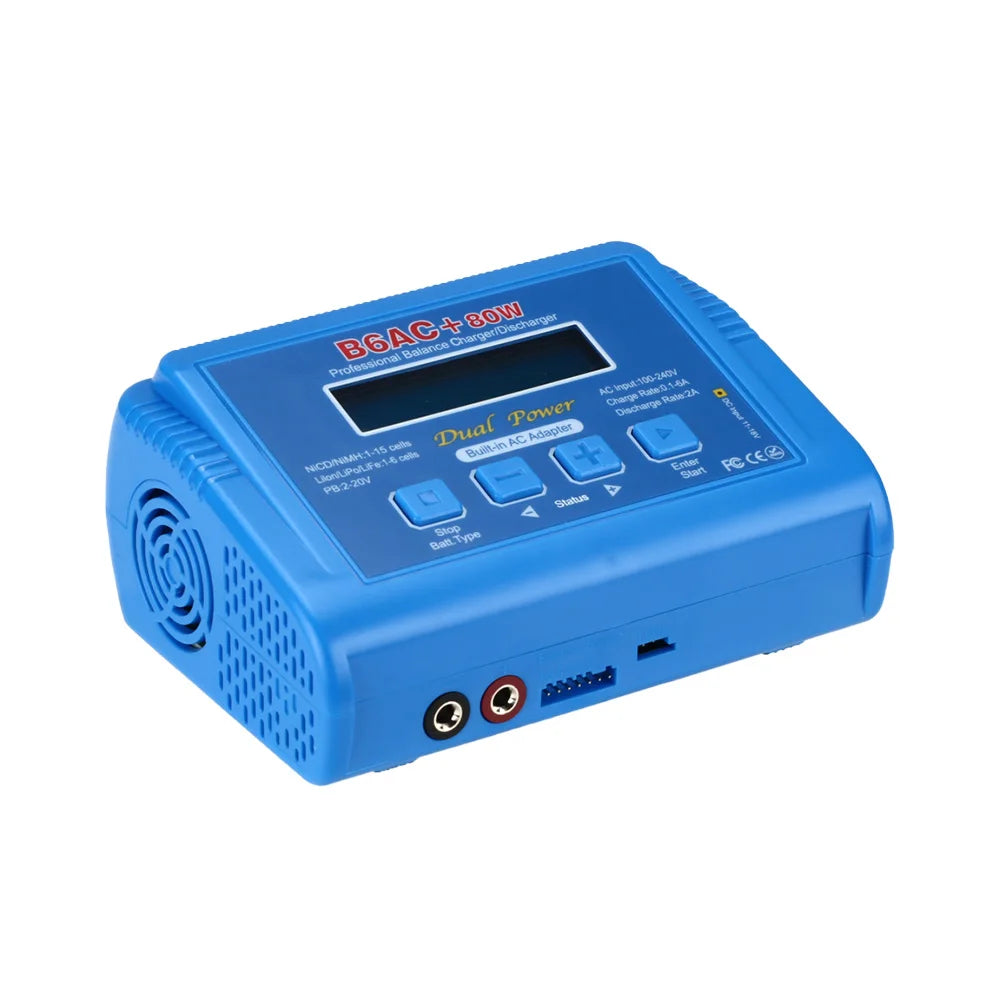 HTRC IMAX B6 AC 80W 6A Digital LCD Balance Charger for Lipo LiFe NiMh NiCd RC Drone Car Battery