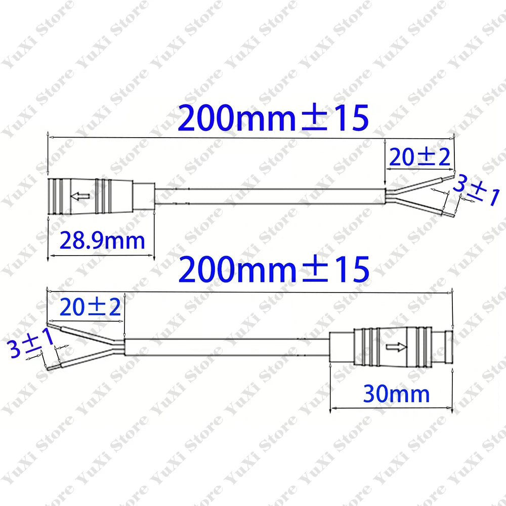 1-20pcs M8 Core Female Male Julet Electric Ebike Butt Plug Connector Cable 2/3/4/5/6 Pin Signal Sensor Waterproof Scooter Wire