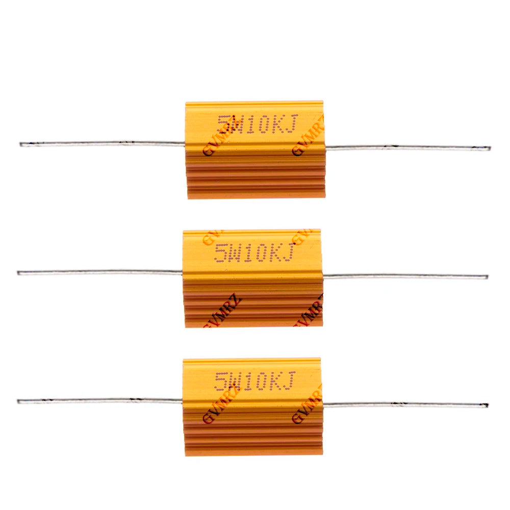 5W Aluminum Housing Power Resistor 0.1R 2.7R Wirewound Resistor Assorted Resistance Values for Electronic Projects 5R 6R 80R 1K