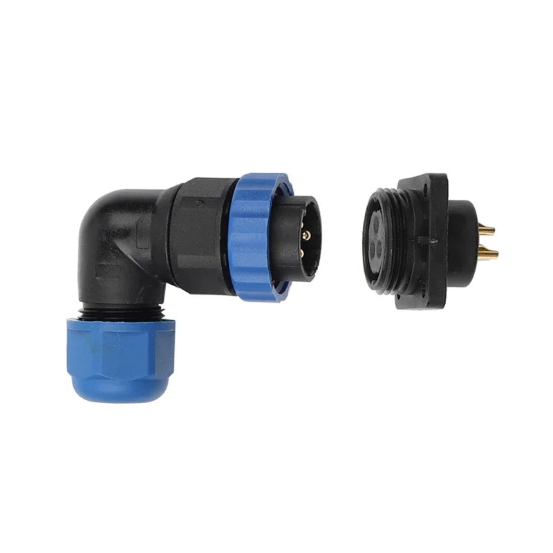 SP20 IP68 Waterproof Quick Connector Socket Multipole Plug Dustproof Right angle Square Industrial Aviation 1-14Pin Connectors