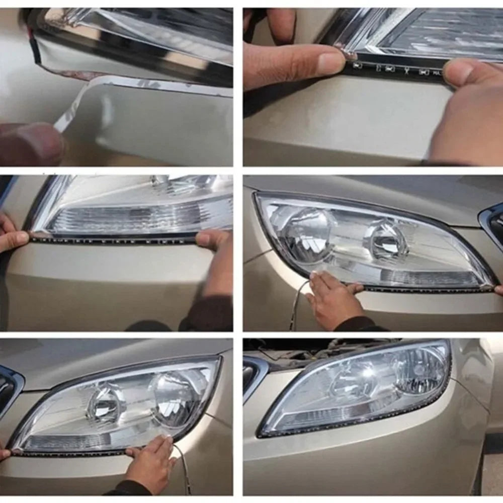 2 PCS LED strip SMD3528 Waterproof Flexible 30CM Red Green Blue White Warm white Super bright car Styling decor stickers lamp