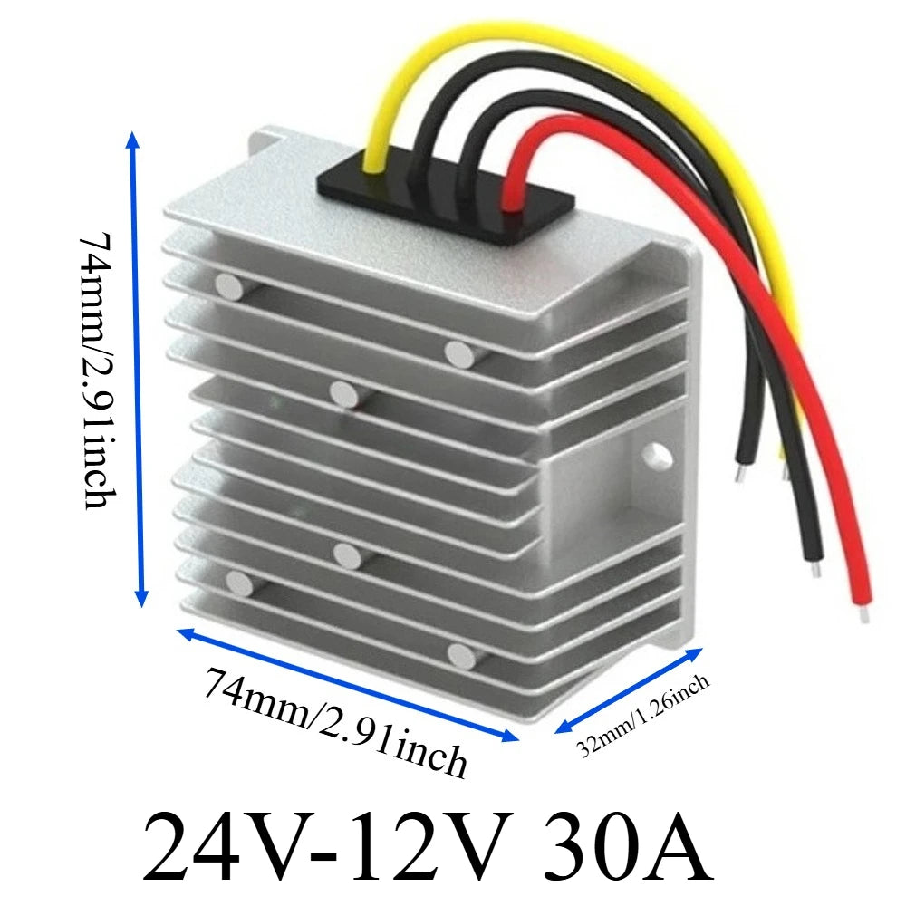 24V to 12V 10A 15A 20A 30A Step Down Converter 24V-12V DC Buck Voltage Regulator for Cars Boat Solar Switching Power Supply