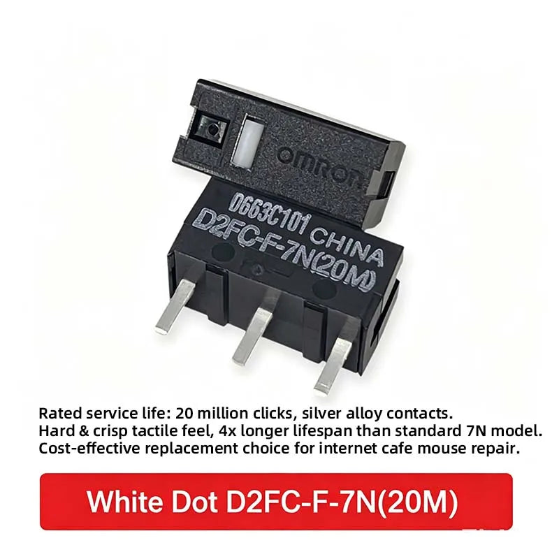 2Pcs/10Pcs Mouse Micro Switch D2FC F 7N D2FC-F-7N(10M)/(OF) D2FC-F-7N(20M)/(OF) D2FC-F-K 50M Microswitch for Mouse for Omron