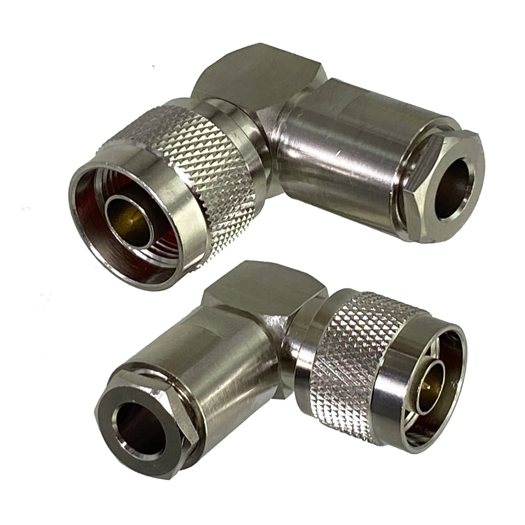 1pcs N Male Plug Connector Clamp RG58 RG142 / RG8X / RG5 RG6 / RG8 LMR400 Cable RF Coaxial Brass Right Angle & Straight Wire