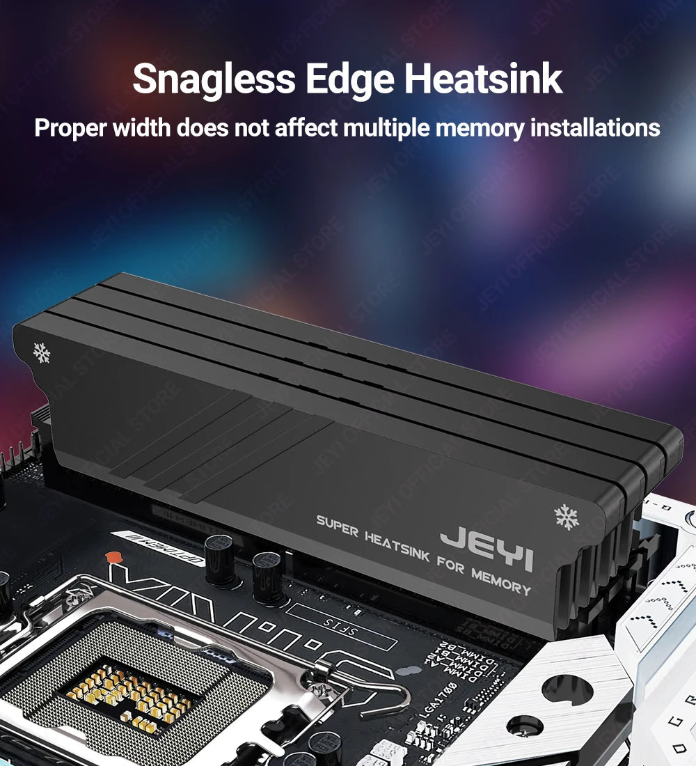 JEYI RAM Heatsink Cooler with Thermal Pads for DDR2 DDR3 DDR4 DDR5 - PC Memory Cooling Kit, Desktop Computer Heat Dissipation,