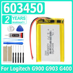 3.7V 1200mAh Lipo Rechargeable Battery Li cells 603450 + JST ZH 1.5mm 3pin Connector For Logitech G900 G903 G400 Wireless Mouse