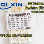 SMD Chip Resistor Assortment Kit 0402 0603 0805 1206 Size, 33 Values 20pcs Each SMT Sample Pack Electronic Circuit Repair Compon