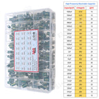 16V 25V 35V 50V 0.1uF to 2200uF DIP SMD Aluminum Electrolytic Capacitors Assortment Kit Set