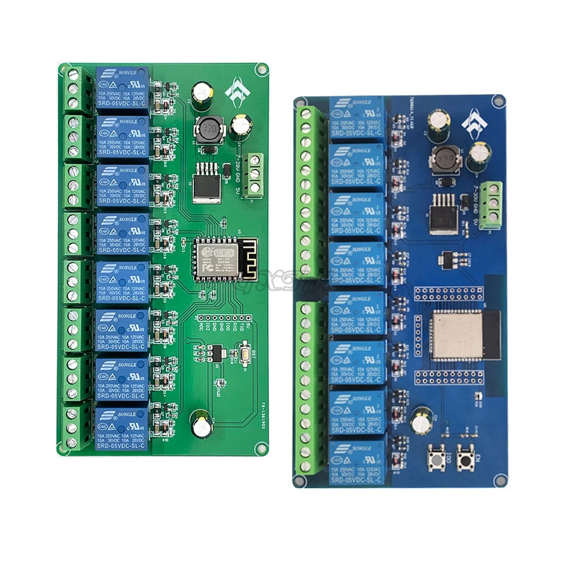 ESP8266 / ESP32 WIFI 8 Channel Relay Development Board ESP-12F / ESP32 DC5V/7-28V