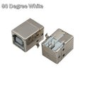 5pcs Square USB-B Type Female Socket 90/180 Degrees 4Pin Right Angle PCB Welding Connector For USB D-type Printer Interface