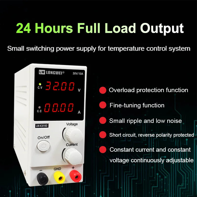 Longwei LW-K3010D 4LED Adjustable DC Power Supply 30V 10A Laboratory Variable Switch Bench Power Supply Stabilized Power Source
