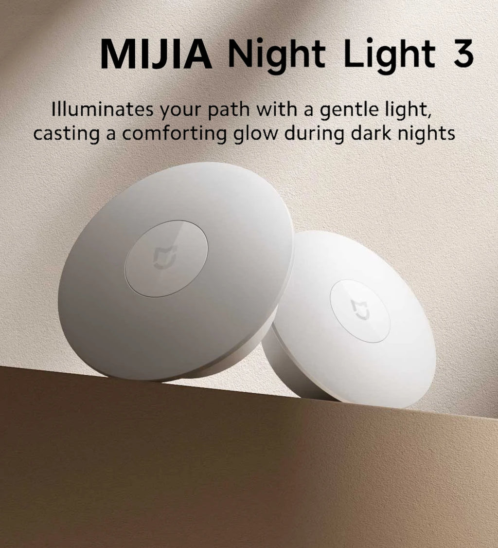 Original New MIJIA Night Light 3 Adjustable Brightness Infrared Smart Human Body Sensor Magnetic Base For Smart Home Life -CN