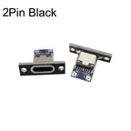 1/2/3/5/6/10Pcs Type-C USB Jack Socket With Fixing Plate 2Pin 4Pin 6Pin Type C Female Welding Connector Charging Port