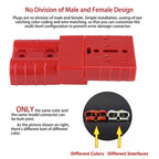 2Pcs 2-4 AWG 175A Battery Power Connector Cable Quick Connect Disconnect Kit For Anderson Connector For Winch Trailer Red