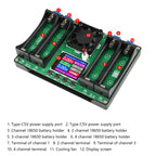 Battery Tester LCD Display Universal Battery Checker Analyzer Charger for 18650 Batteries 4 Channel Internal Resistance Tester