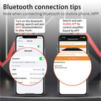 XY-T6001P Mono 600W Amplifier Board TPA3255 DC 19-51V TWS True Wireless Bluetooth 5.0 AUX USB APP Control for Car Home Audio DIY
