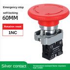22mm Mushroom Emergency Stop Button Switch XB2-BS542 BS442 BS642 BS142 10A Key Emergency Stop Power Button Switch Starter Switch