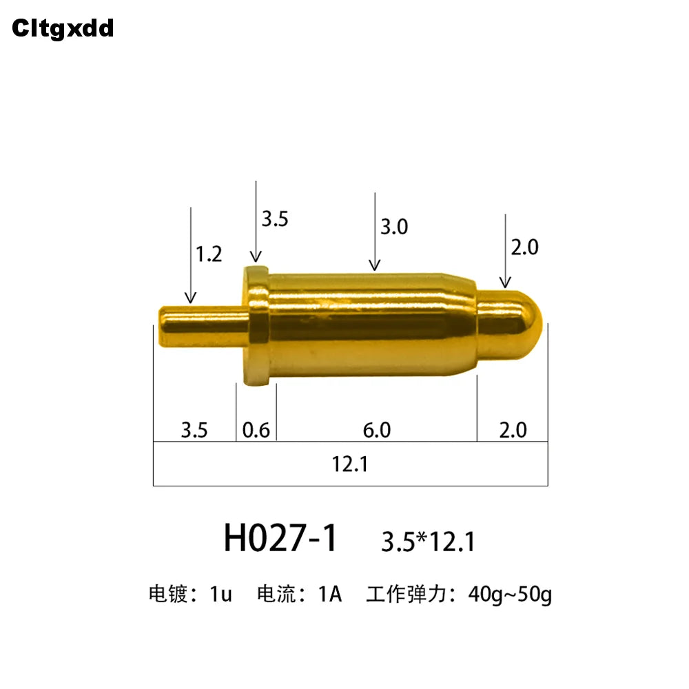 5pcs Pogo Pin Connector Pogopin Battery Spring Loaded Contact SMD Needle PCB 2 3 4 5 6 7 8 9 10 12 14 MM Test Probe H021 - H040