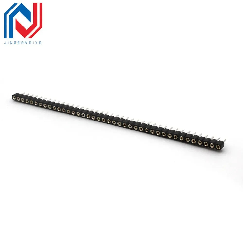 1x40P 1.27mm 2.0mm 2.54mm Round Hole Male Tin Gold Female Pin Header Single Row 0.1" Breakable PCB IC Crystal Transistor Socket