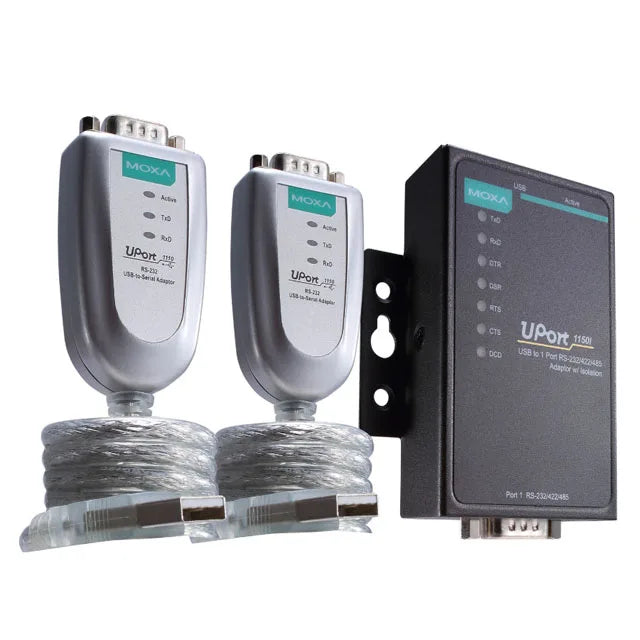 MOXA  1-port RS-232, RS-422/485, and RS-232/422/485 USB to serial converter UPort1100 UPort1130 UPort1130I  UPort1150