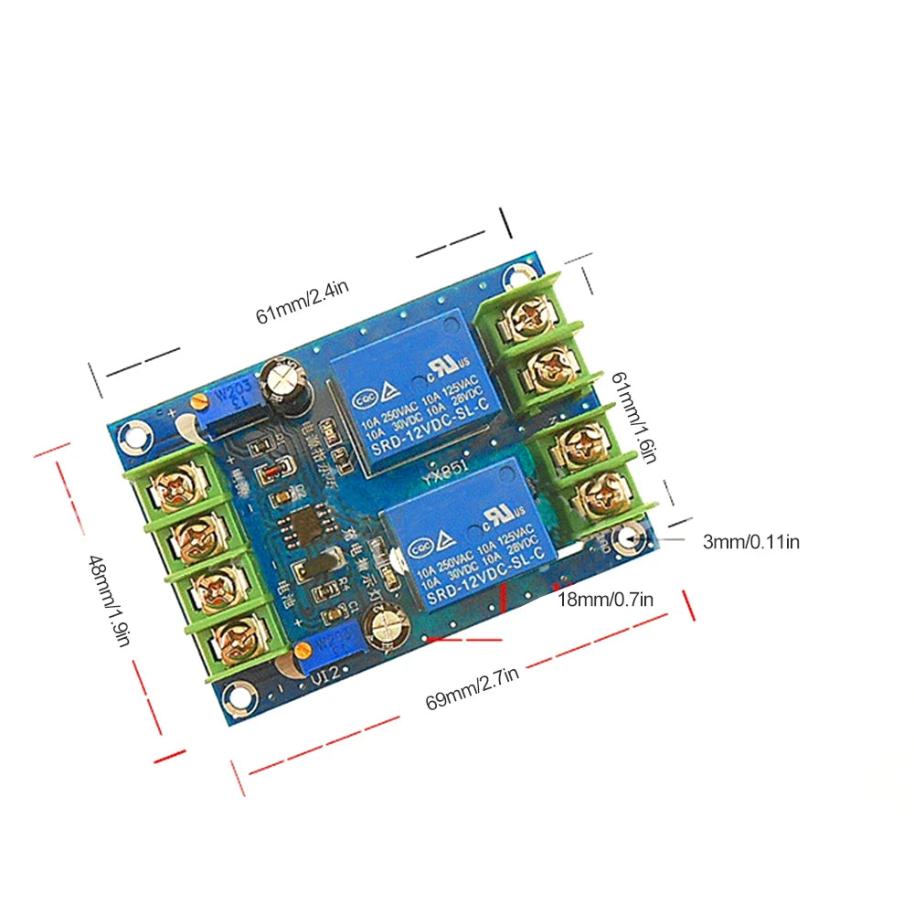 Automatic Switch Relay Module Battery Power Failure Charging Control Board Emergency Circuit Breaker Module Power Supply