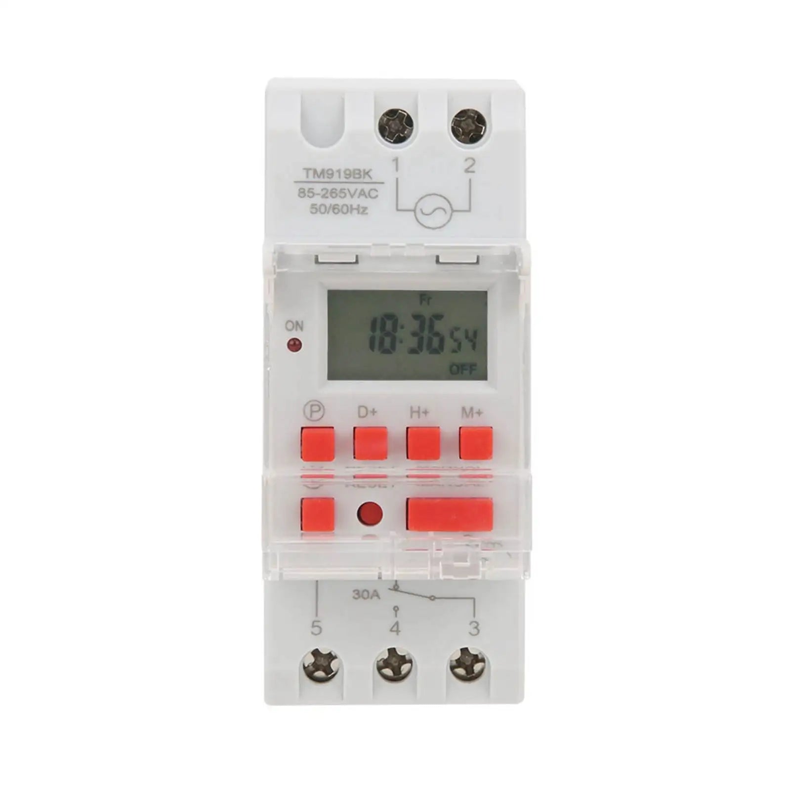TM919BK 85~265V AC 30A LCD 7 Days Programmable Digital Timer Switches