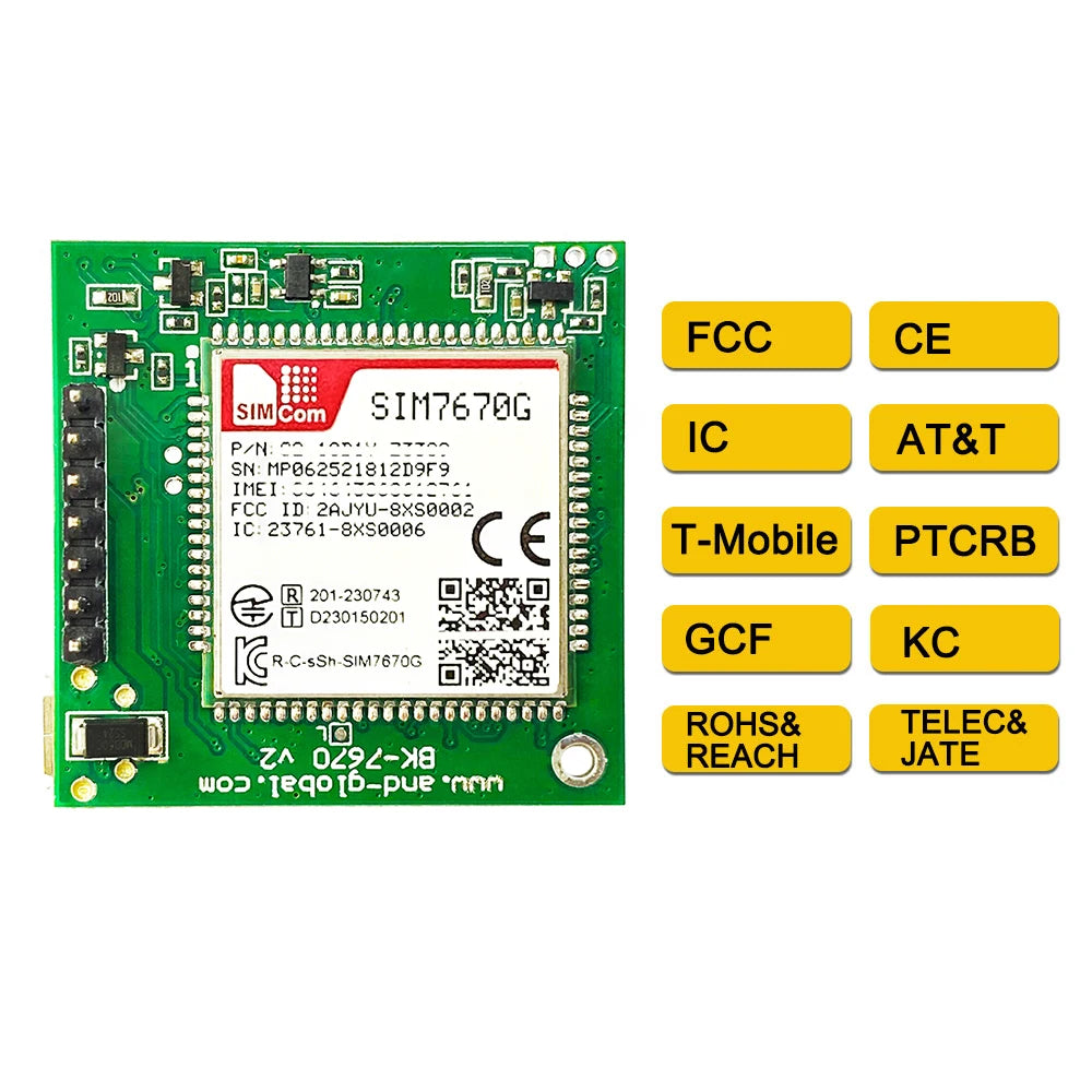 SIM7670G 4G Development Board LTE Cat1 SIMCOM Replaced SIM7600G Qualcomm Platform