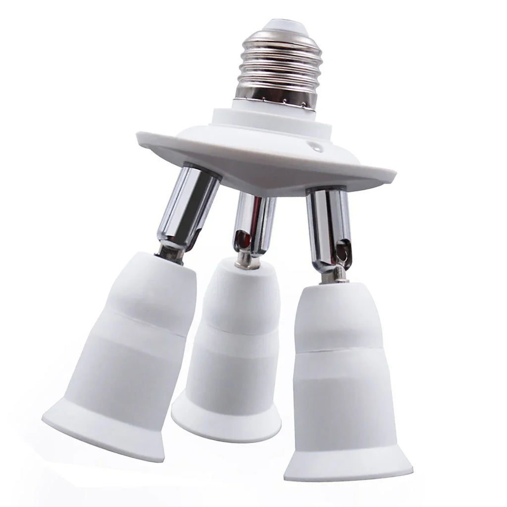 3/4/5 E26 E27 Edison Screw CFL LED Lamp Bulb Base Adapter Anti-Flame PBT Pendant Ceiling Mount Light Socket Splitter Extender