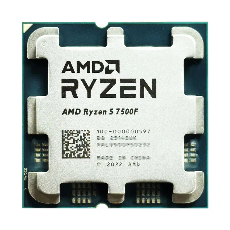 AMD Ryzen 5 7500F Used R5 7500F 3.7GHz CPU processor 6-Core 12-Thread 5NM L3=32M 100-000000597 Socket AM5