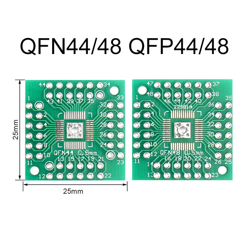 1Pce Pinboard QFN16/LGA16 QFN20 QFN44/48 QFN32/QFP32/QFN40 QFP32-64 QFN56/64 QFP32-100 LQFP128/144 Adapter Socket Adapte Plate