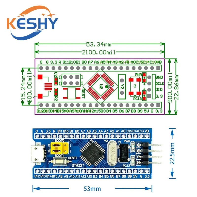 STM32F103C6T6 STM32F103C8T6 ARM STM32 Minimum System Development Board Module For Arduino