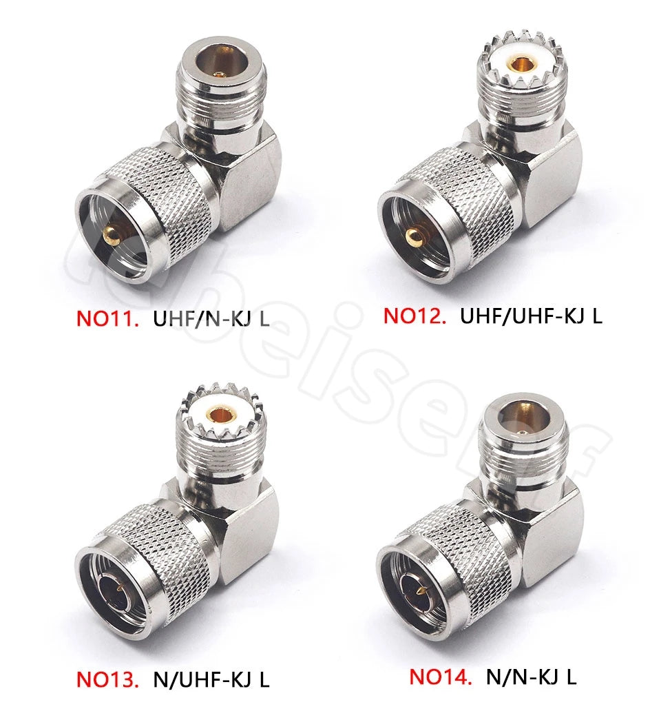 1/2/4/10pcs RF connector UHF-JKW UHF N-S male and female UHF/N-KJ M female elbow 90 degree SL16/SO239 right angle RF adapter L