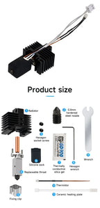 For Bambu Lab X1 Series Hotend Upgrade 2.0 Version Bambulab Bi Metal Fit Bamboo Bambu labs X1 X1C Hot End X1C Thermistor