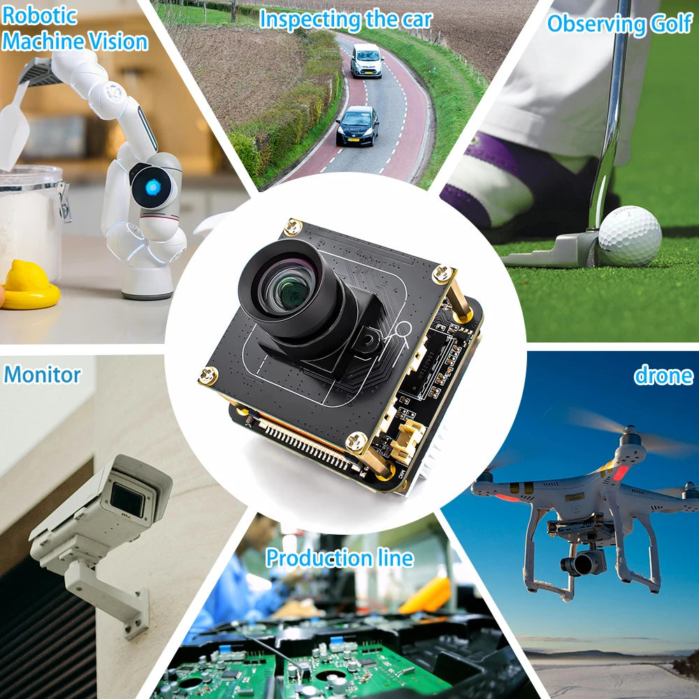 Global Shutter IP Camera Module IMX568 1/1.8" CMOS 2488*2048 60FPS Webcam Board High Speed Capture RTSP Onvif For Machine Vision