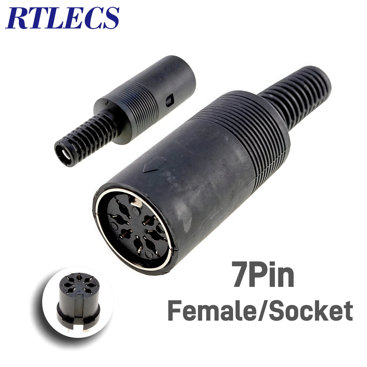2/5 PCS 3P 4P 5P 6P 7P 8P 13Pin Din Male/Female Plug Soecket Jack With Plastic Handle Keyboard Cable Connector Adaper PS2 DIY