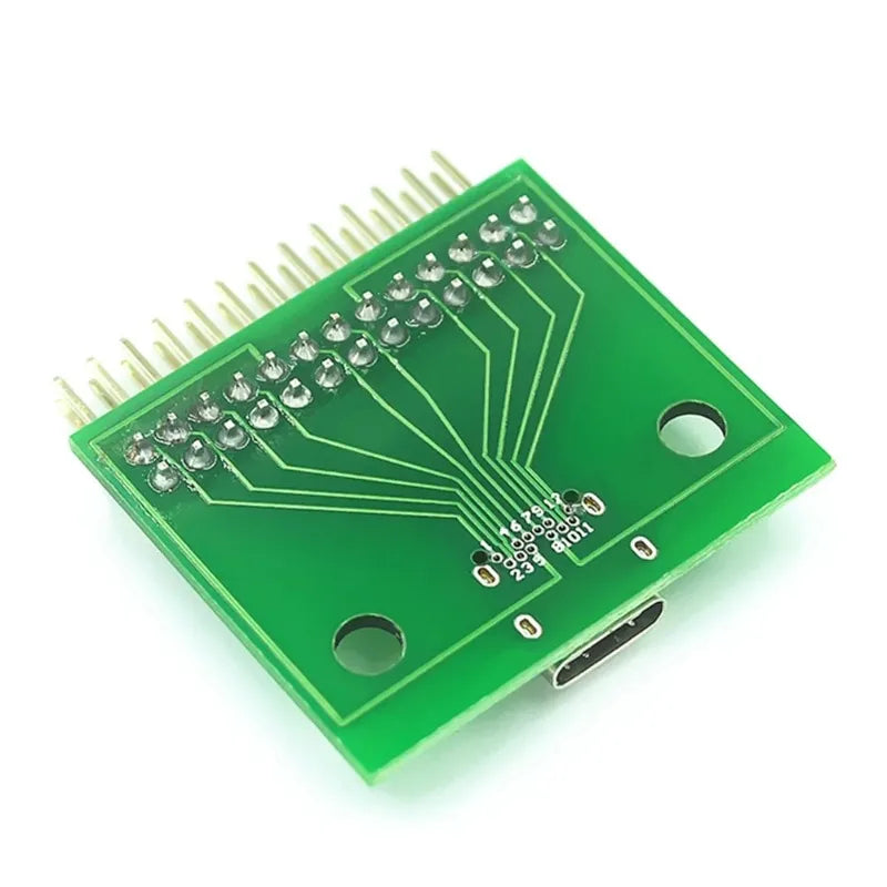 USB 3.1 Cable Test Board 24PIN Type-C Type C Female Plug Jack To DIP Adapter Connector Welded PCB Converter Pin Board